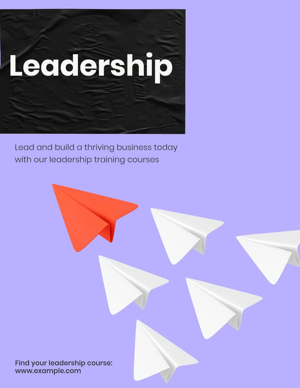 Leadership, editable flyer template