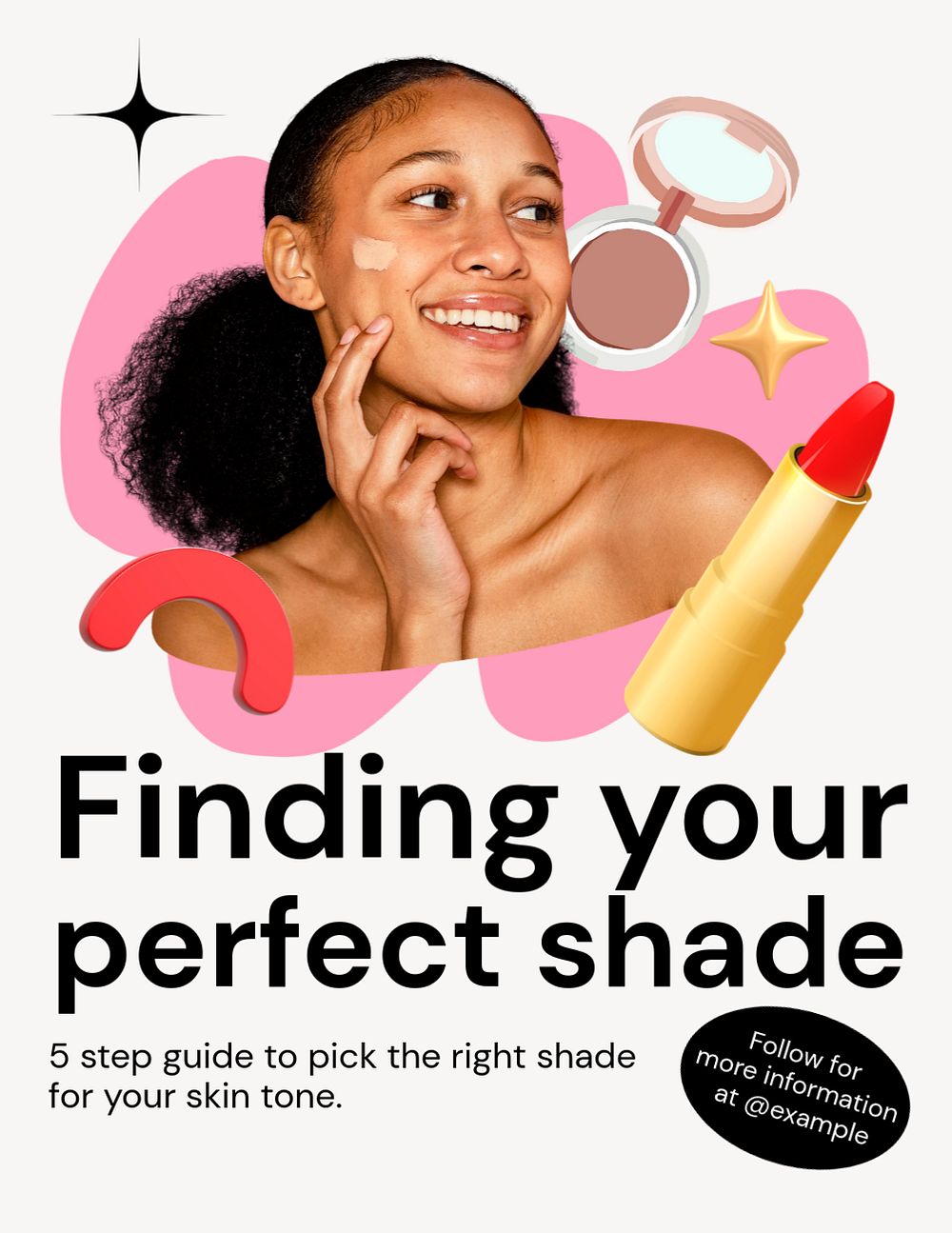 Find your shade, editable flyer template for branding