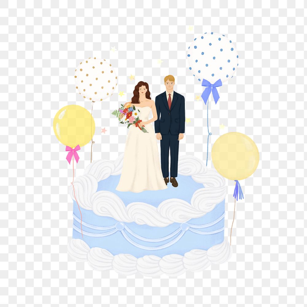 Wedding cake clipart, editable celebration digital painting remix