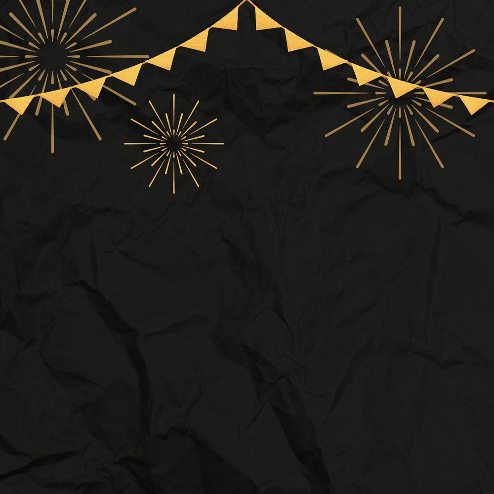 Firework border, paper textured background, editable party digital painting remix