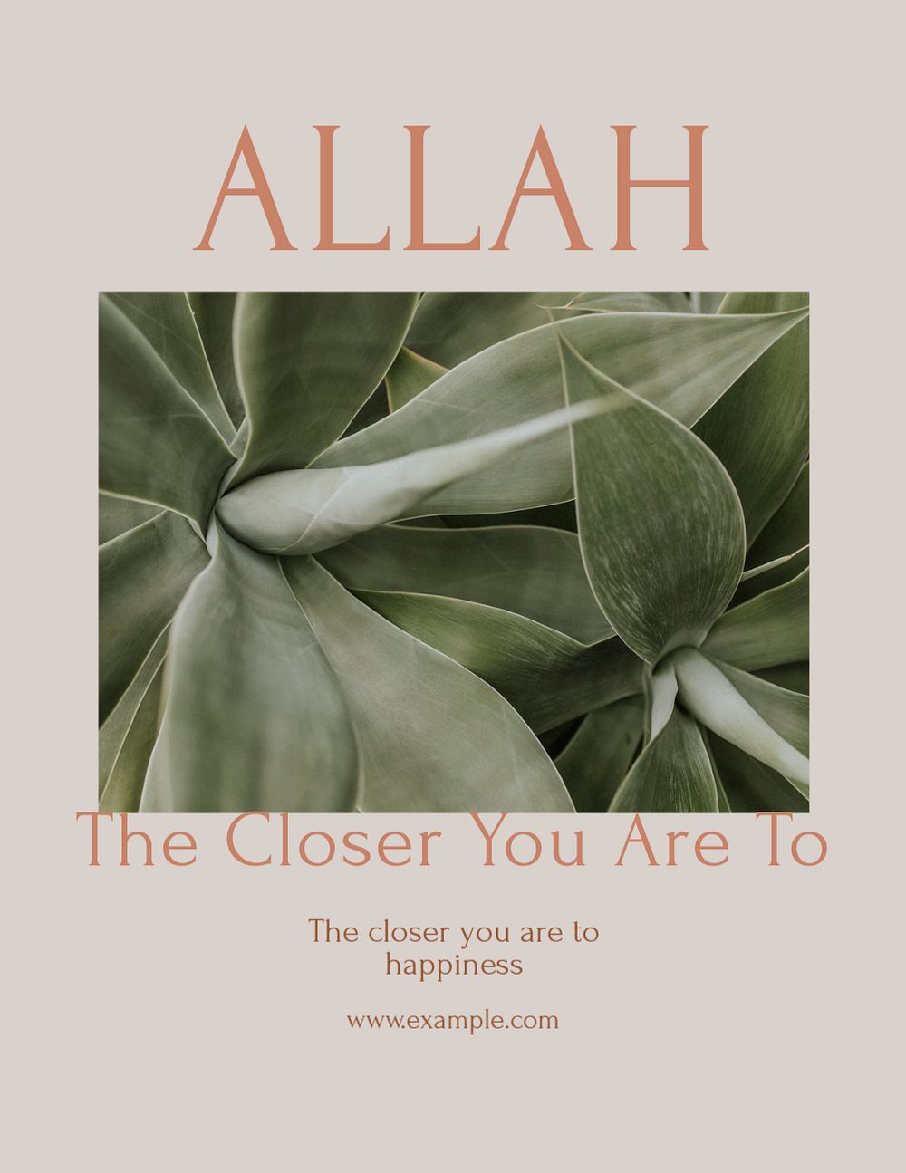 Muslim quote flyer template, editable design