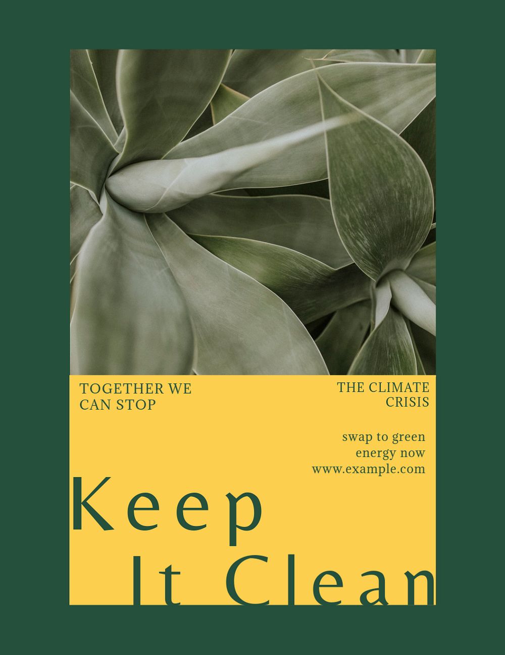 Keep it clean flyer template, editable design