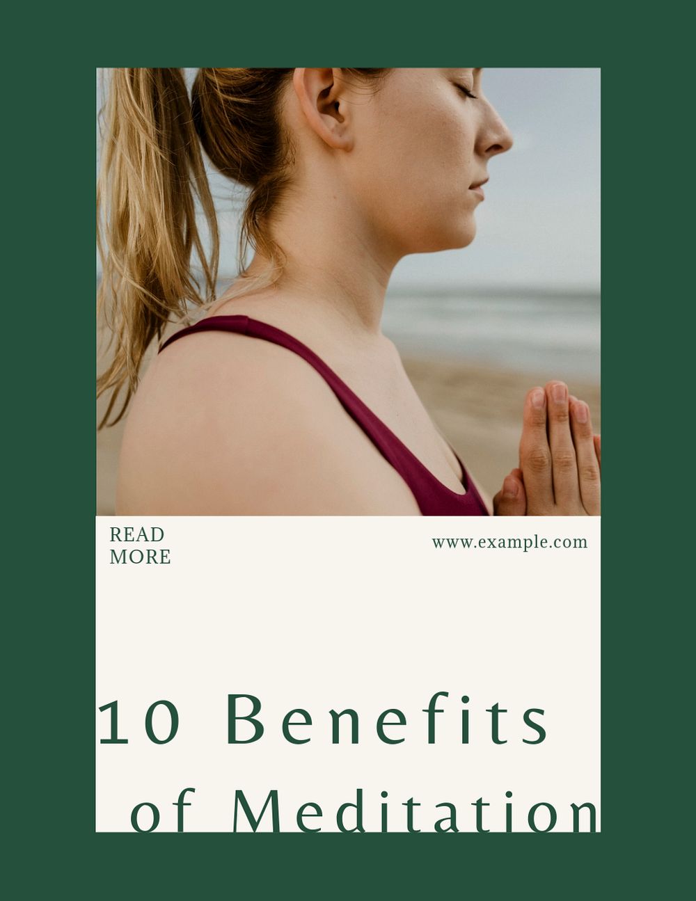 Meditation benefits flyer template, editable design