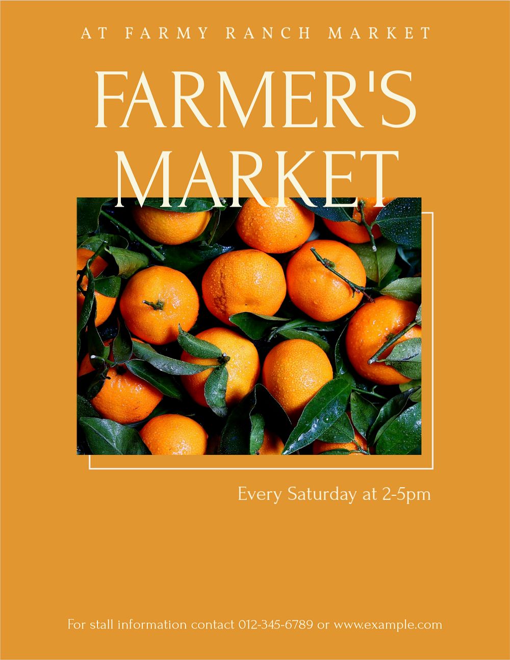 Farmer's market flyer template, editable design