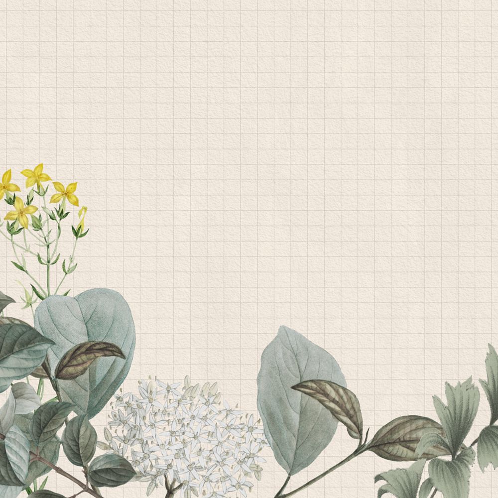 Vintage elderflower background, grid pattern, editable design