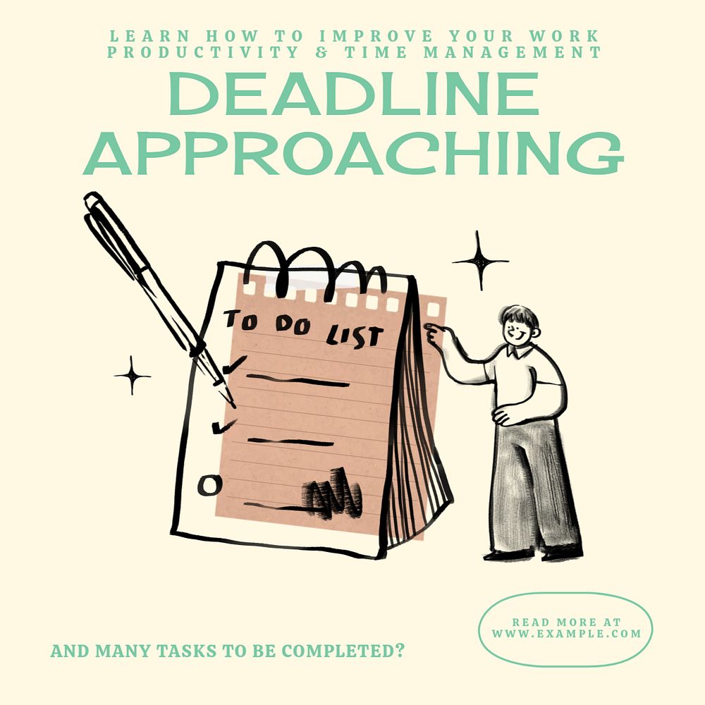 Deadline approaching Facebook ad template, editable text & design