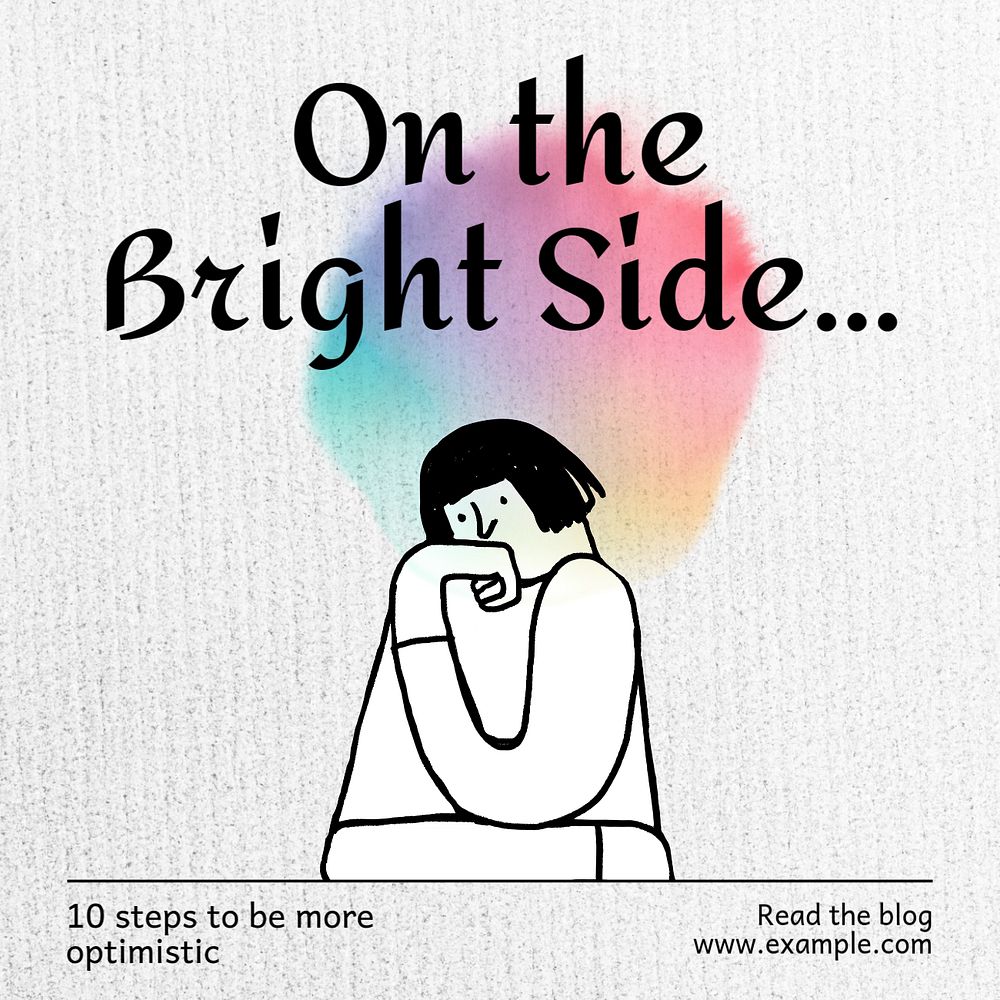 On the bright side Facebook ad template, editable text & design