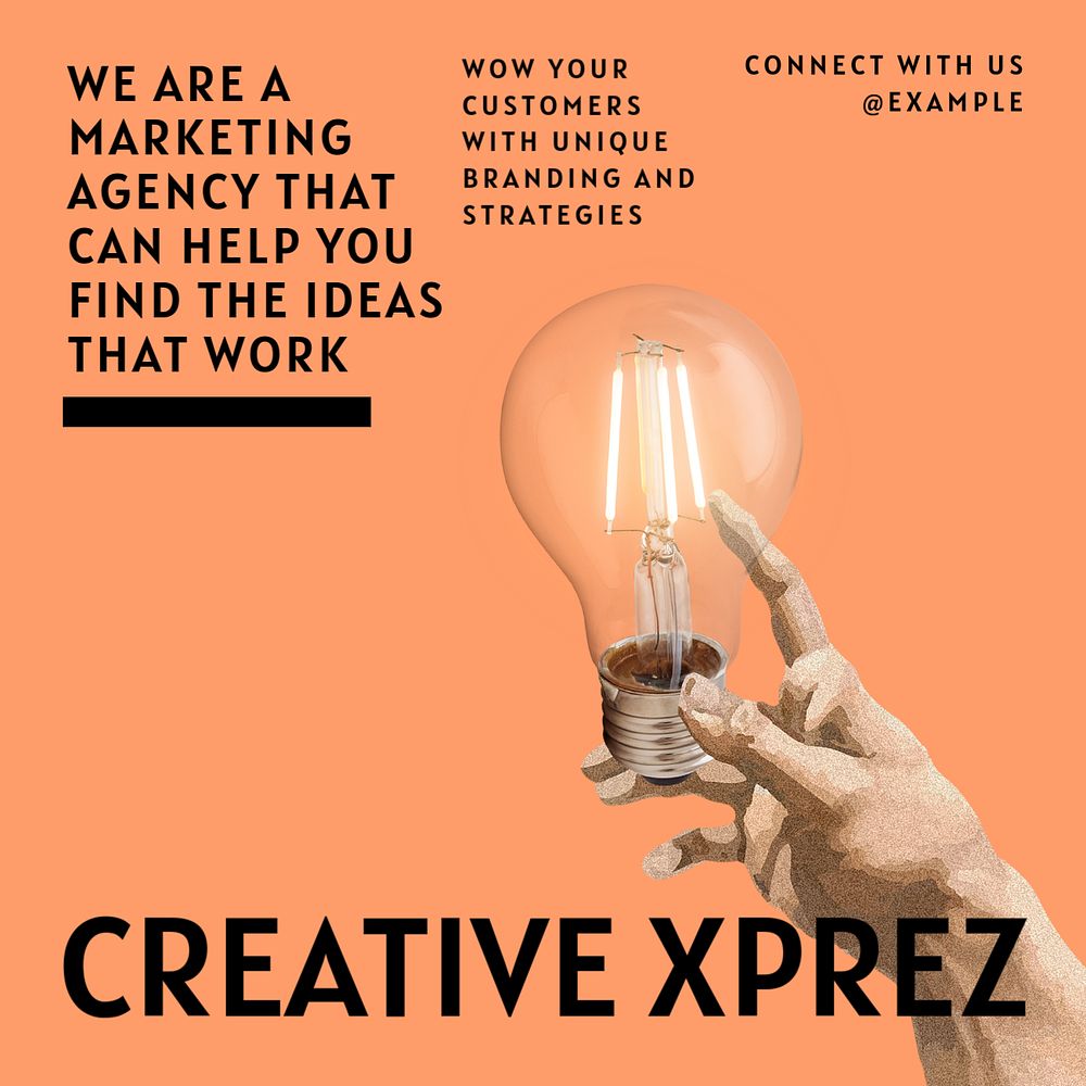 Creative Xprez Facebook ad template, editable text & design