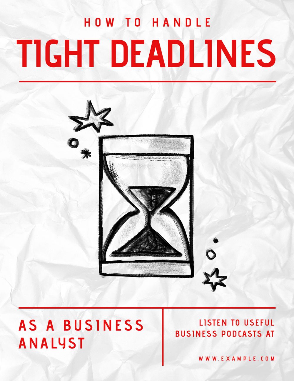 Tight deadlines flyer template, editable advertisement