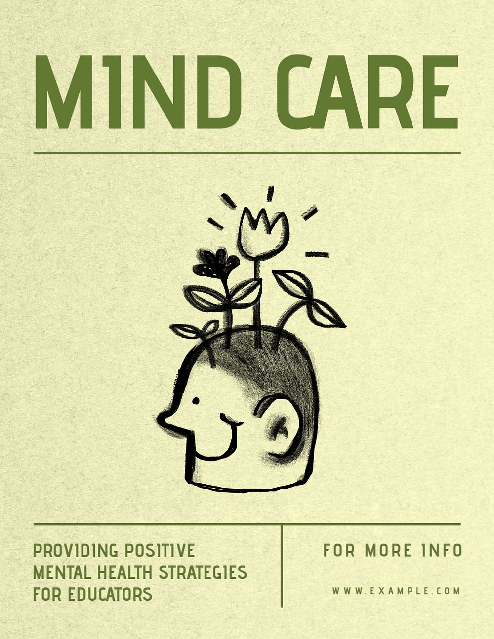 Mind care flyer template, editable advertisement