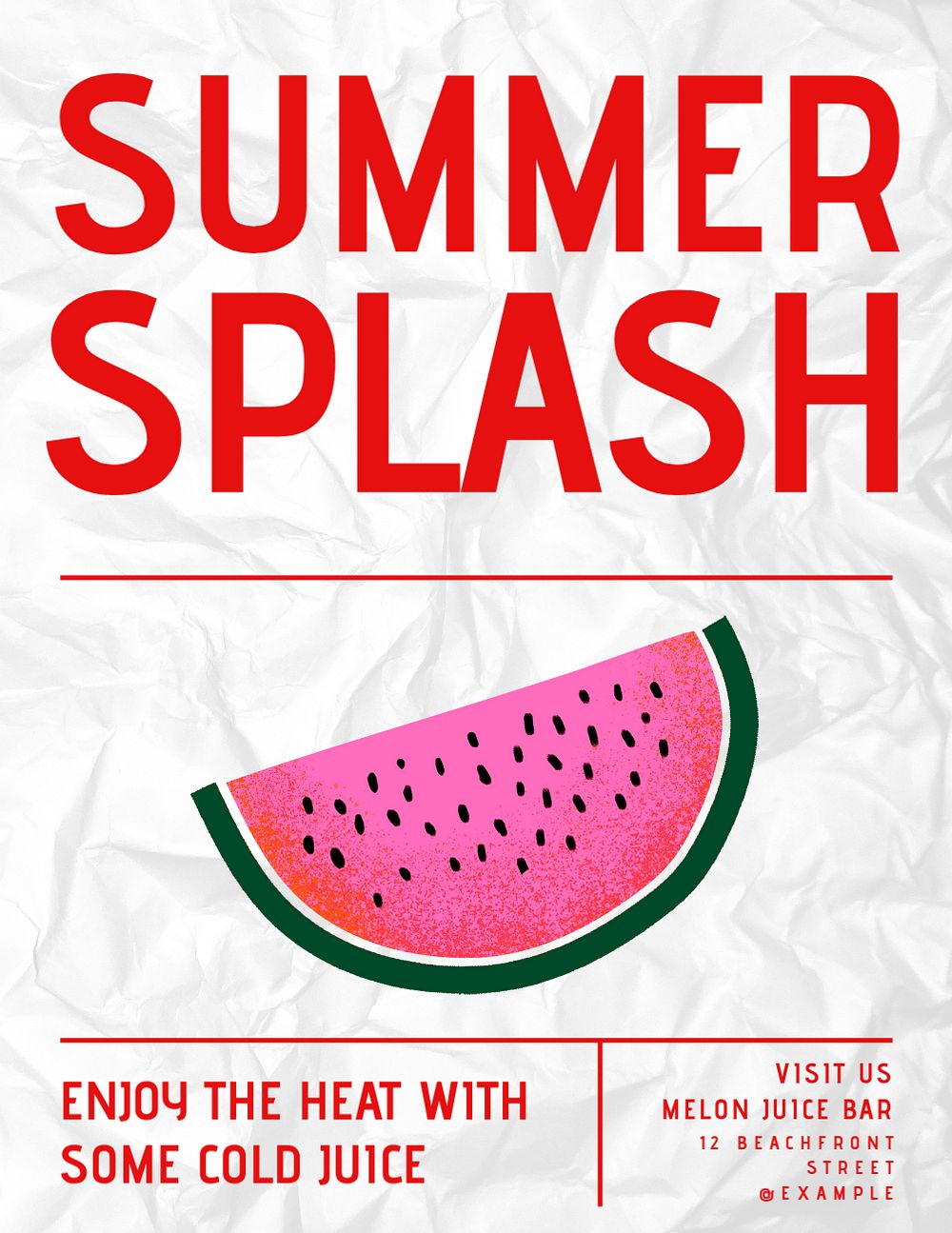 Summer splash flyer template, editable advertisement