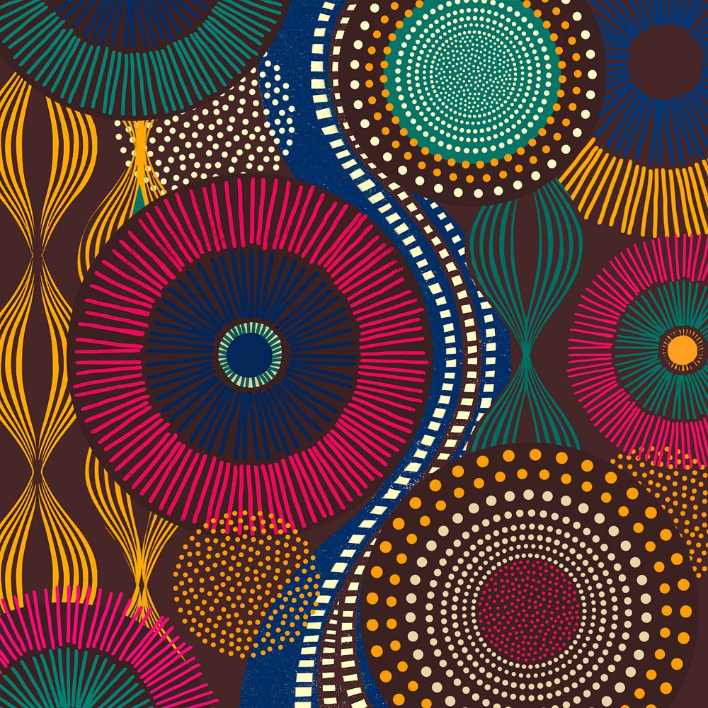 African tribal pattern background, colorful abstract, editable design