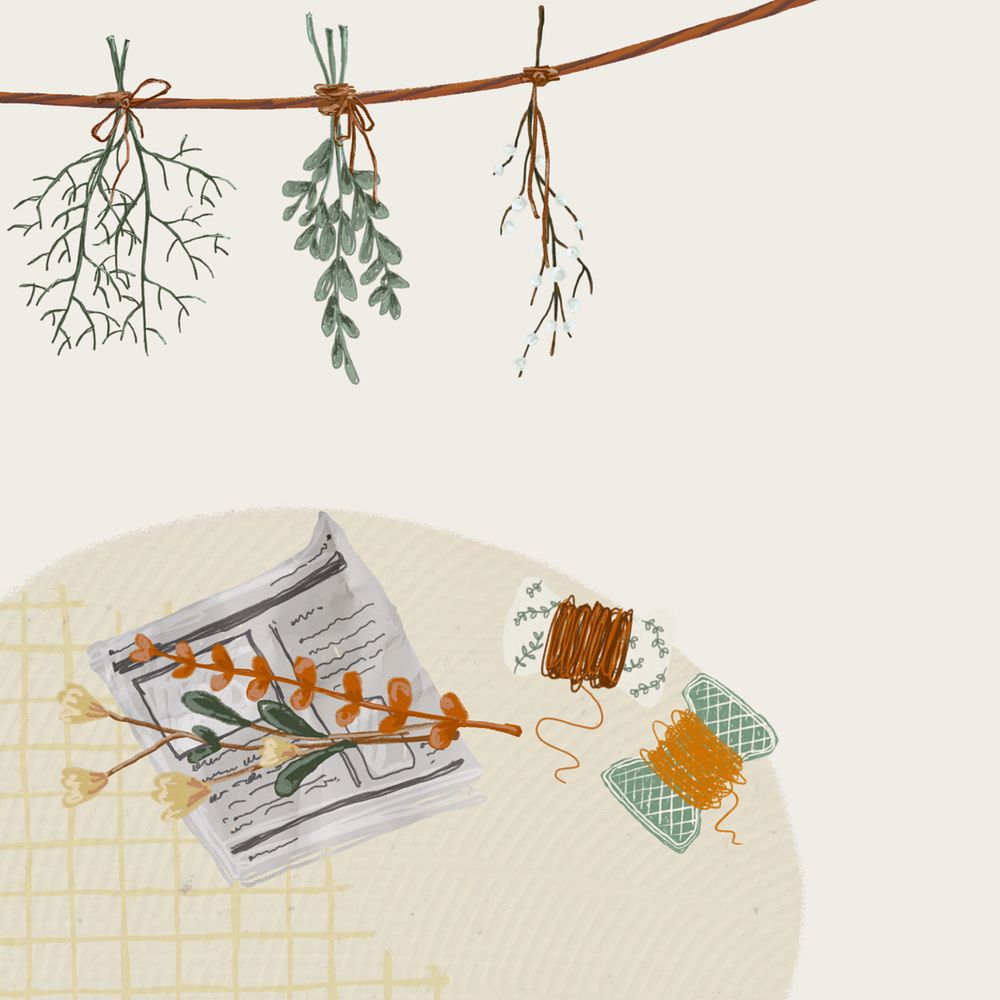 Editable hanging branches, Autumn design