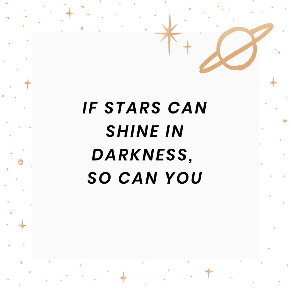 Aesthetic universe quote Instagram post template, editable design