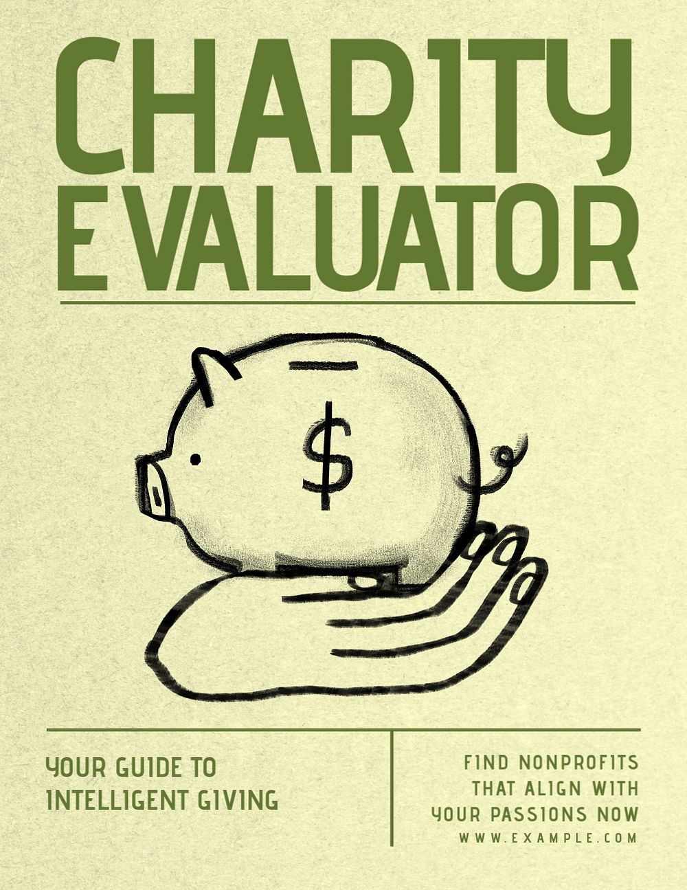 Charity evaluator flyer template, editable advertisement