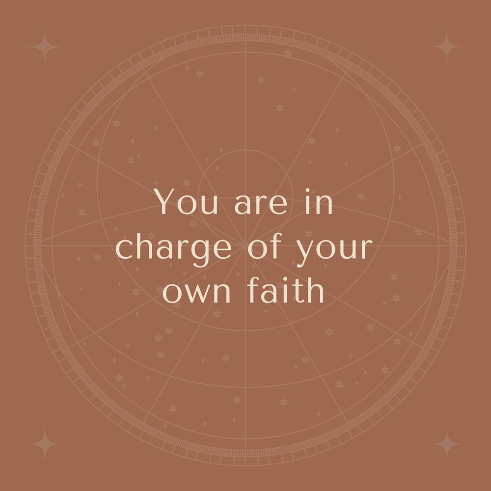 Aesthetic astrology quote Instagram post template, editable design