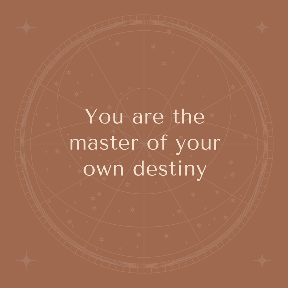 Aesthetic astrology quote Instagram post template, editable design