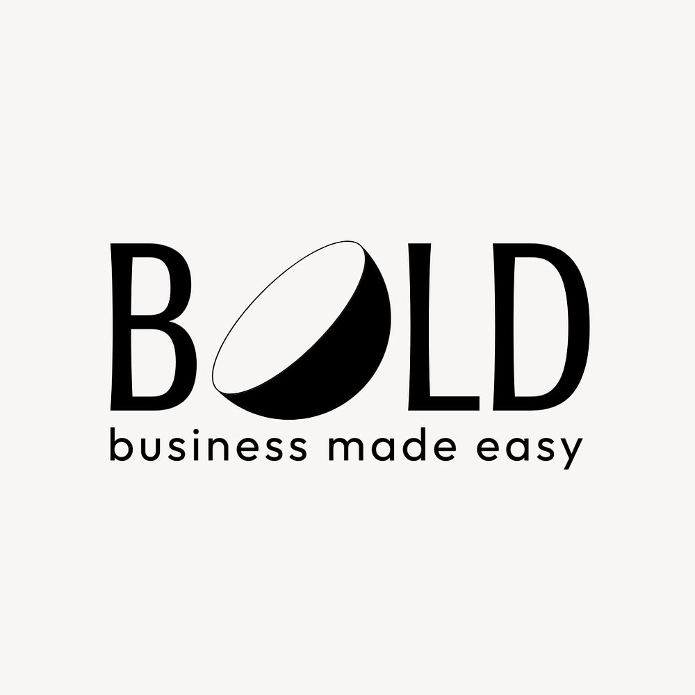 Simple black geometric business logo, editable design