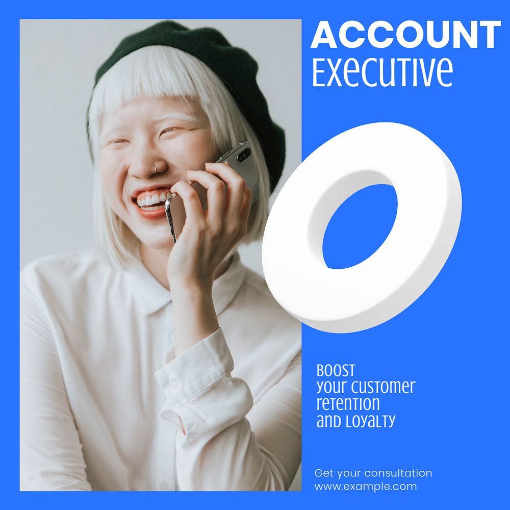 Account executive Instagram ad template, editable colorful design