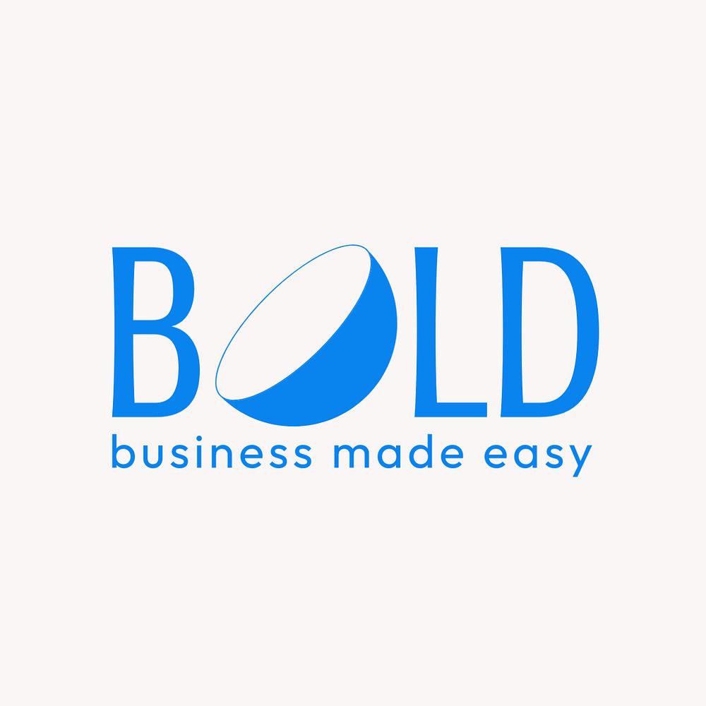 Simple blue business logo, editable design