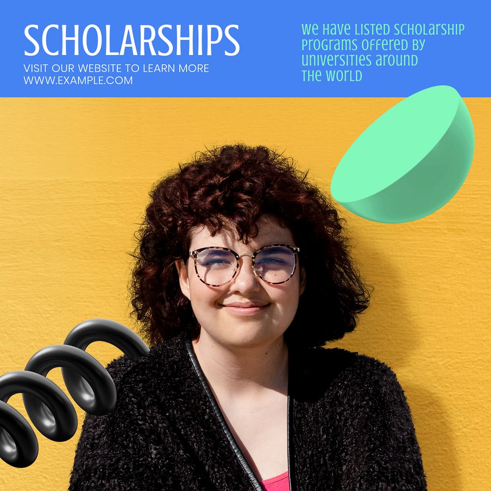 Scholarship Instagram ad template, editable colorful design