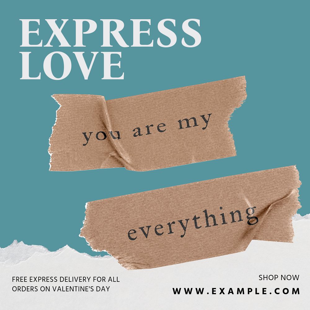 Express love Instagram post template, editable social media design