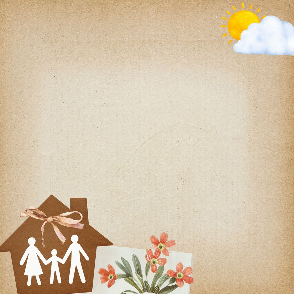 Editable home border, family design