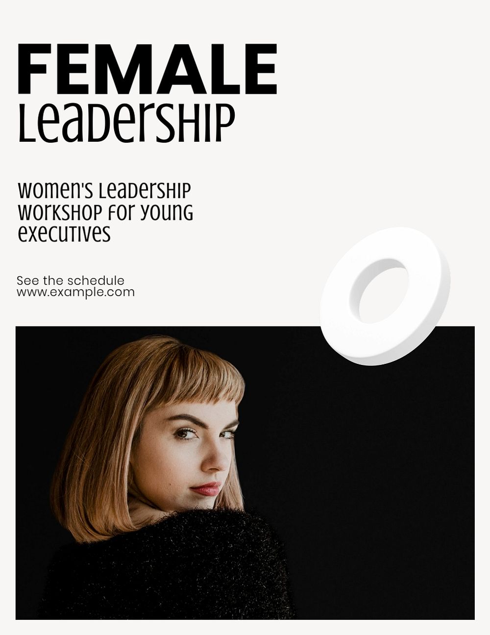 Women's leadership workshop flyer template, editable colorful design