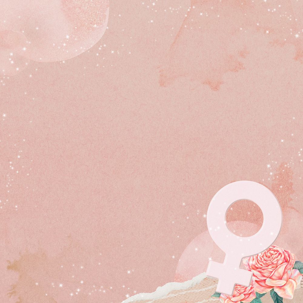 Editable feminine border pink background design