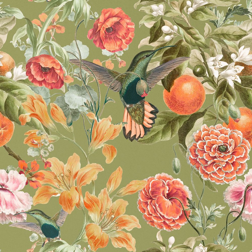 Aesthetic flower pattern, editable vintage botanical illustration by Pierre Joseph Redouté. Remixed by rawpixel.