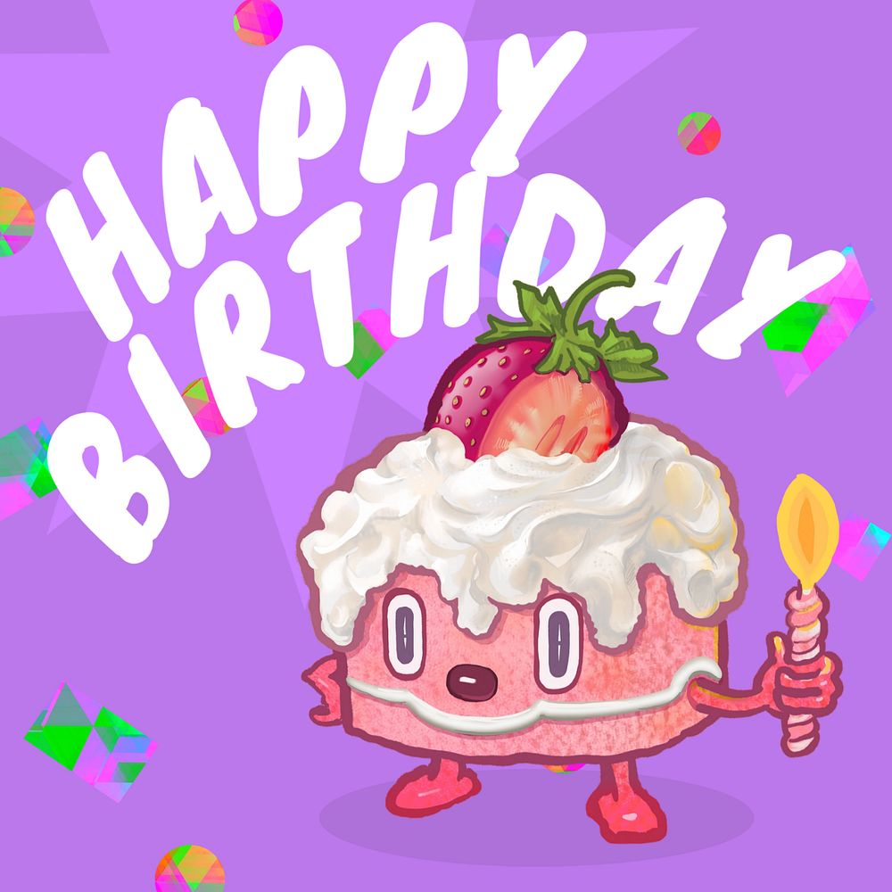 Happy Birthday  Instagram post template, editable design