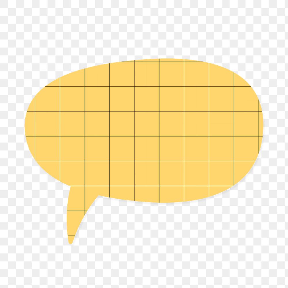 Yellow speech balloon  organic shape sticker, editable design