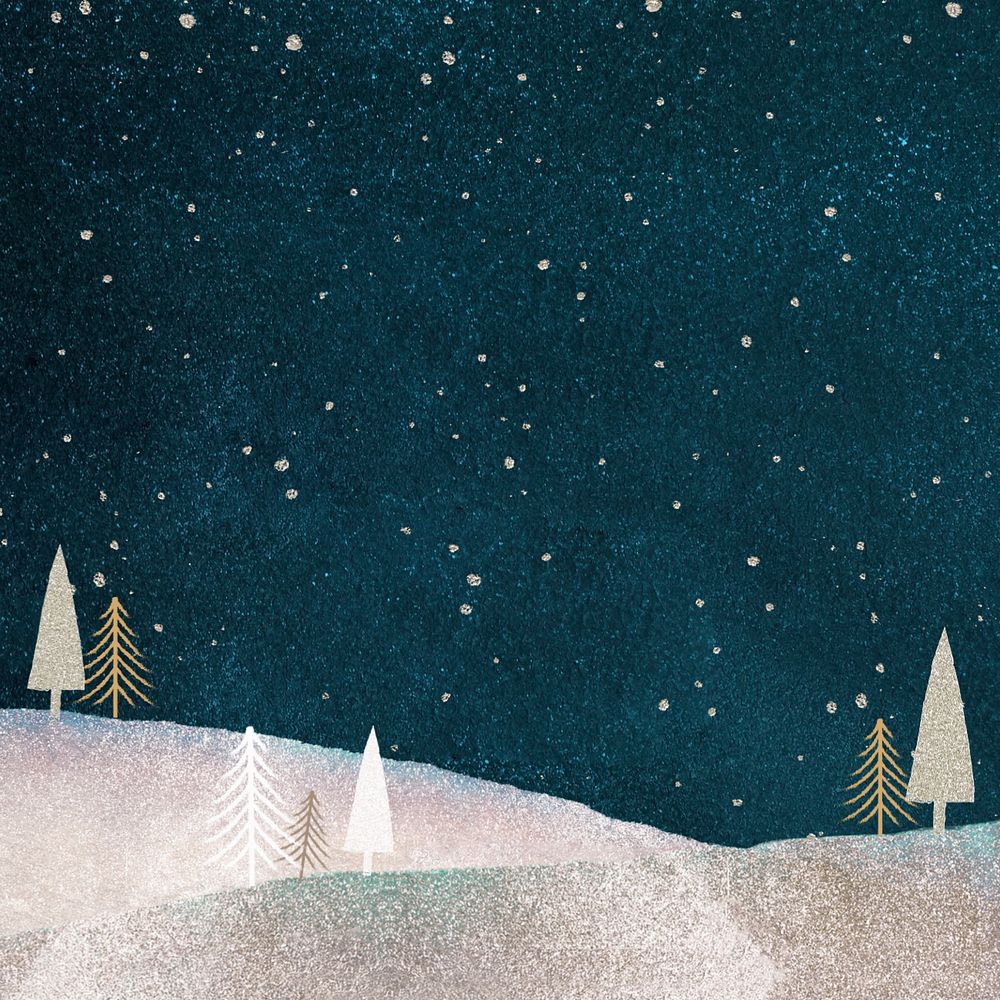 Winter night background, festive holiday design 