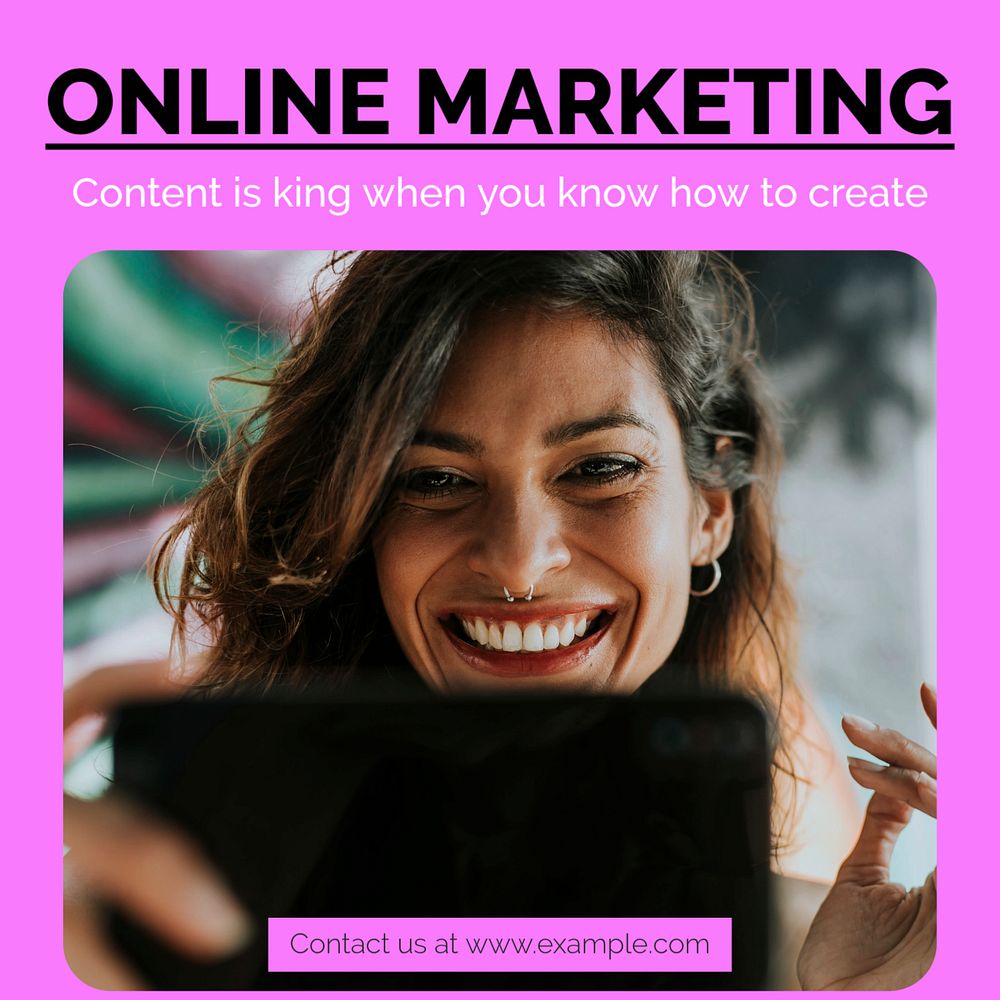 Online marketing Instagram post template, editable social media ad