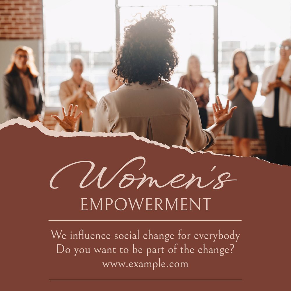 Woman business Instagram post template, editable social media ad