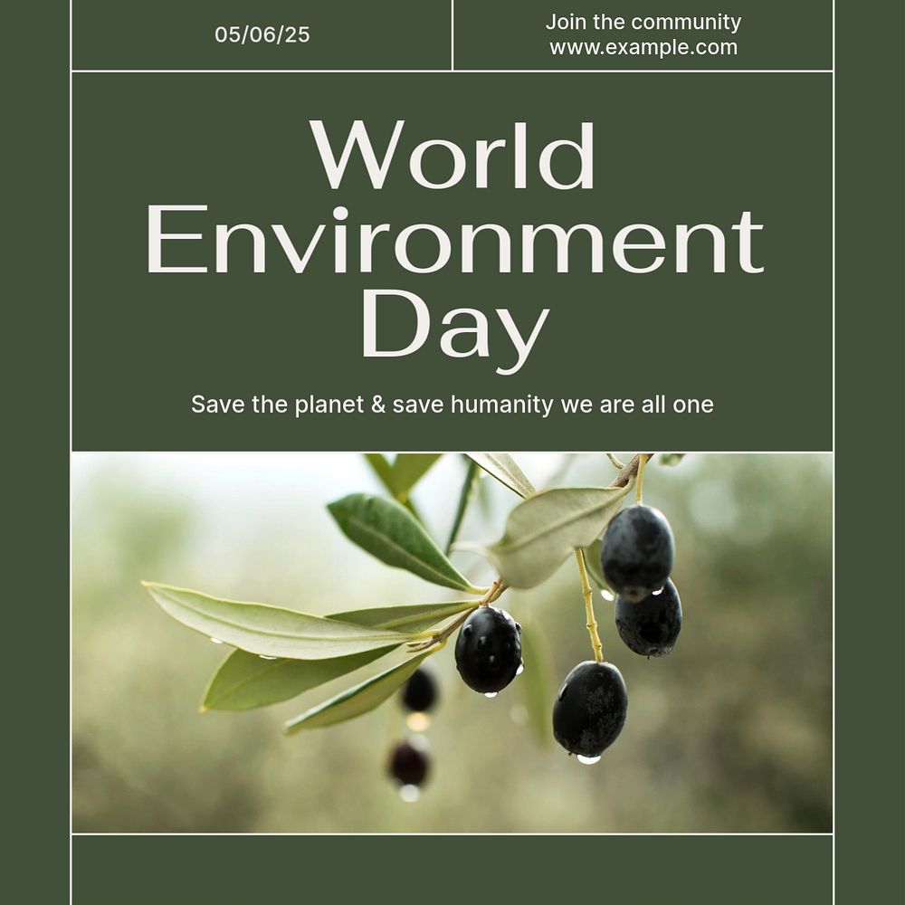 World environment day Instagram post template, editable social media ad