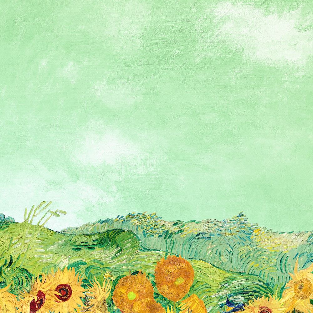 Van Gogh's landscape collage, editable famous painting design, remixed by rawpixel