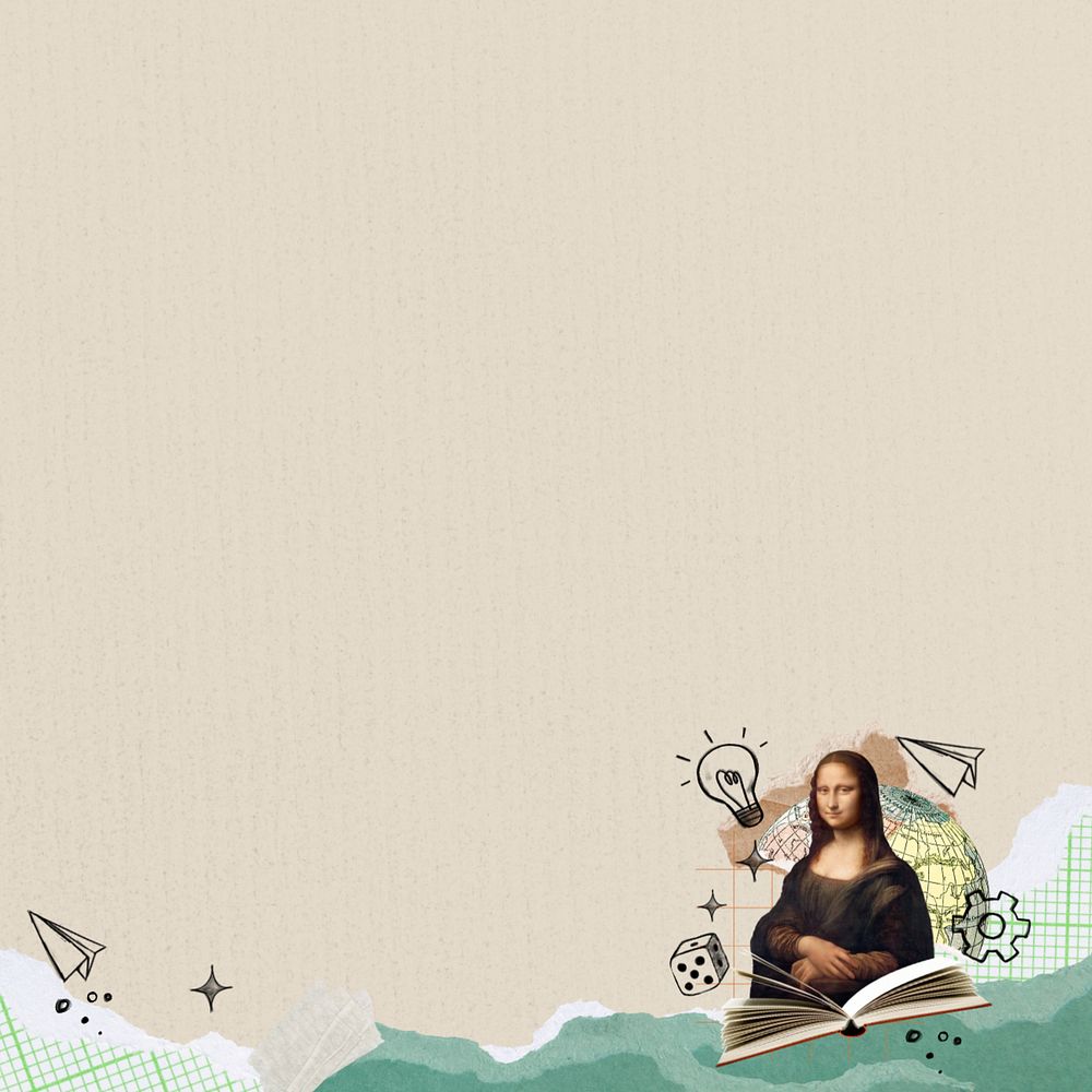 Mona Lisa background, editable design. Artwork by Leonardo da Vinci, remixed by rawpixel.