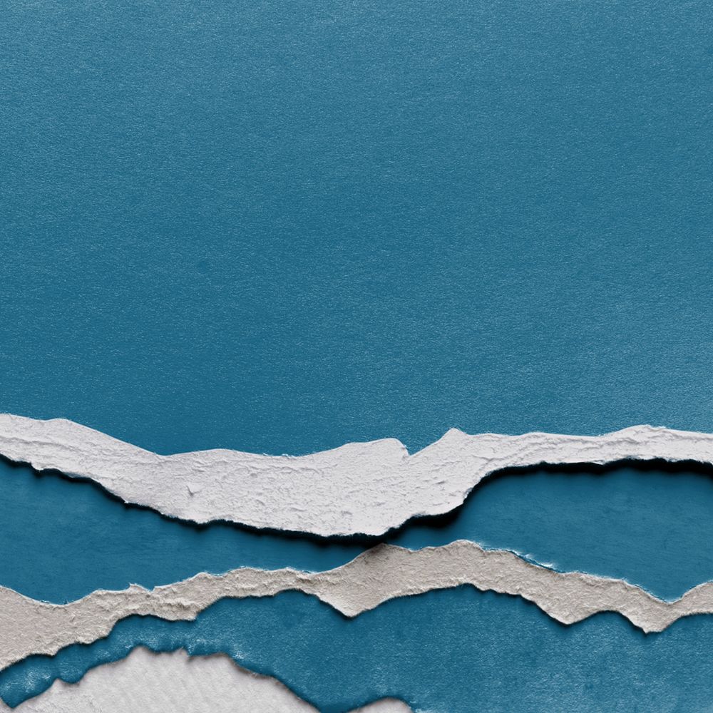 Editable blue ripped paper texture design