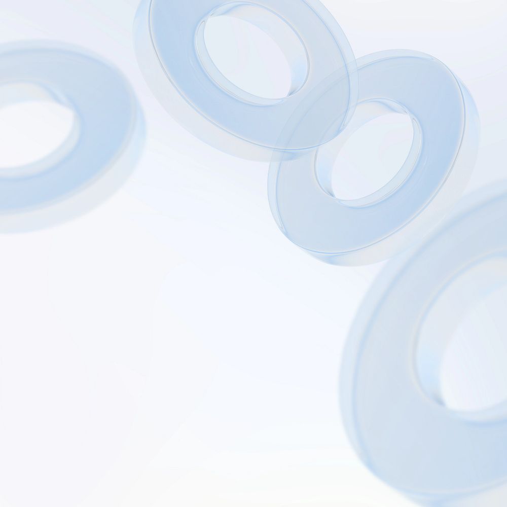 3D geometric blue rings background, editable remix design