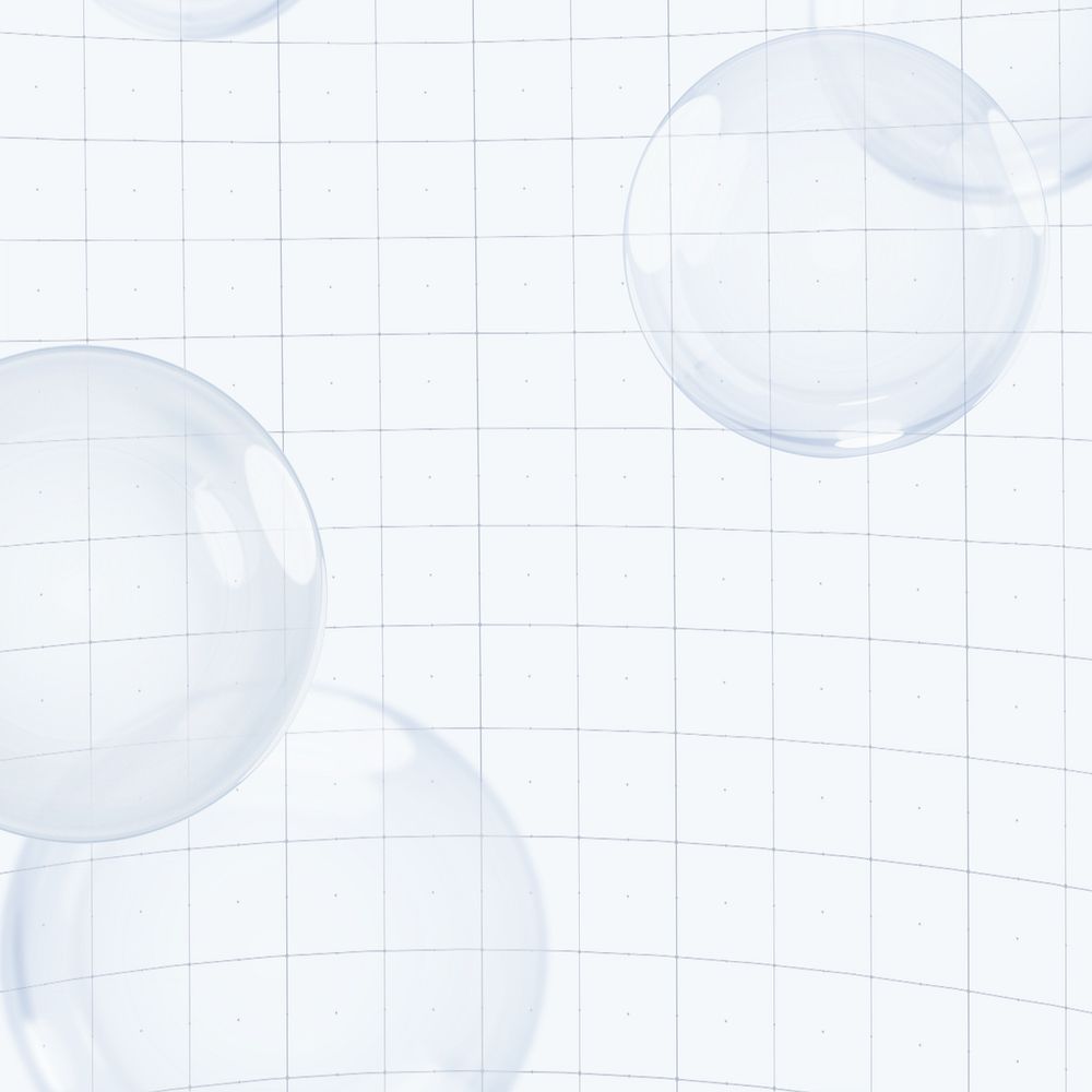 Off-white bubbles, editable grid design