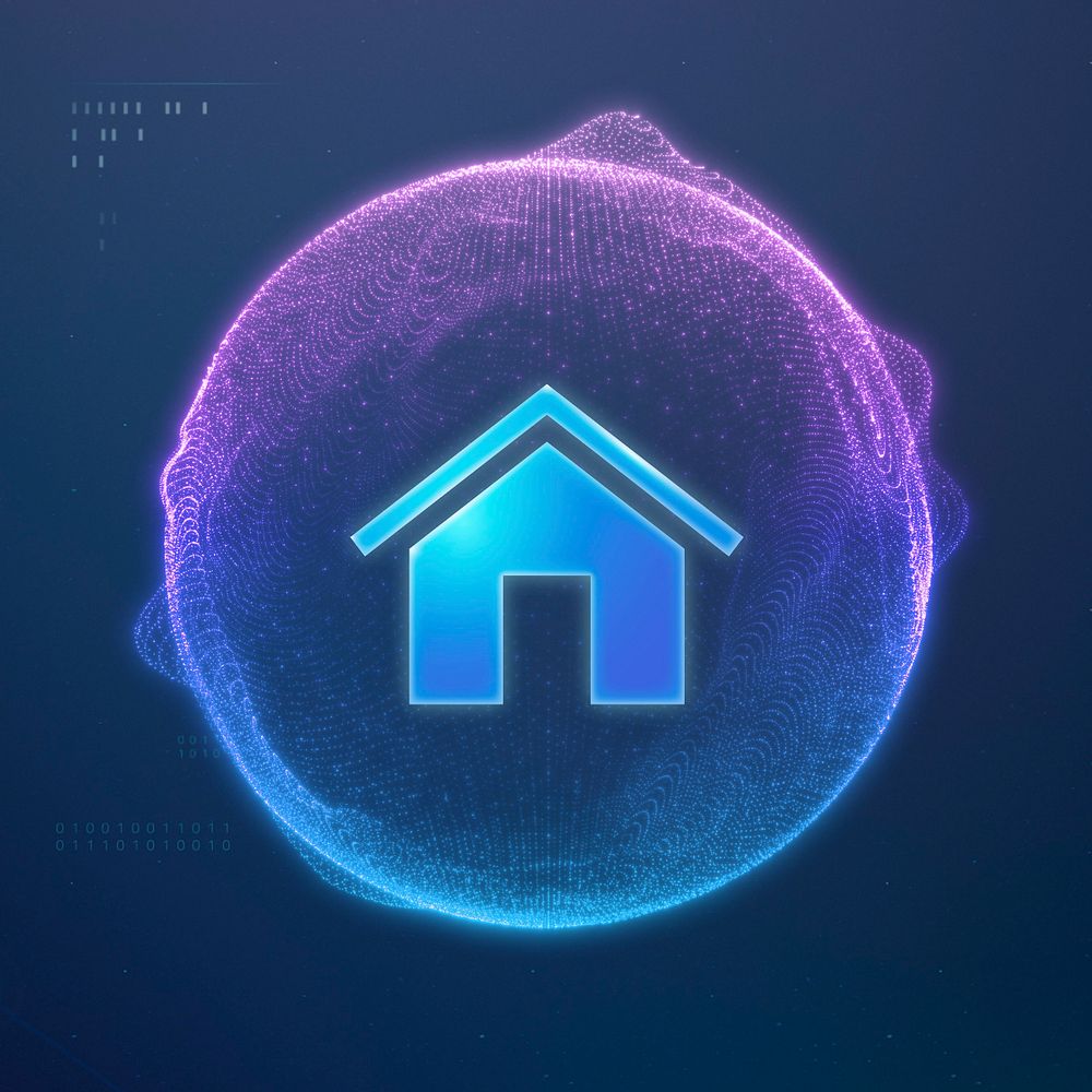 Home bubble symbol element, digital remix, editable design