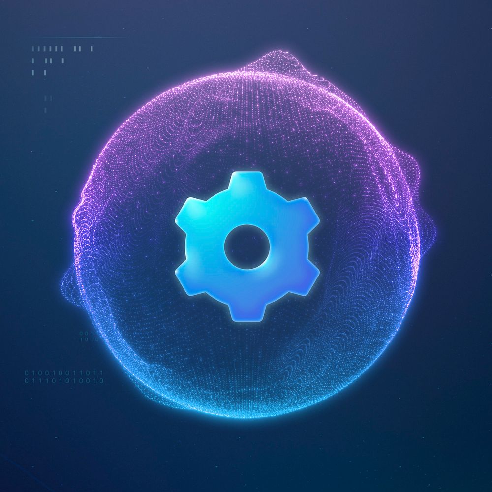 Editable cogwheel, cybersecurity technology