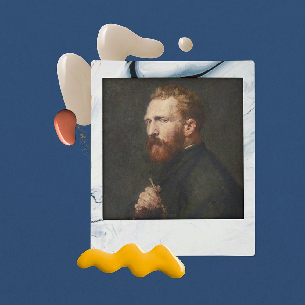 Instant film mockup, Van Gogh by John Russell. Remixed by rawpixel.