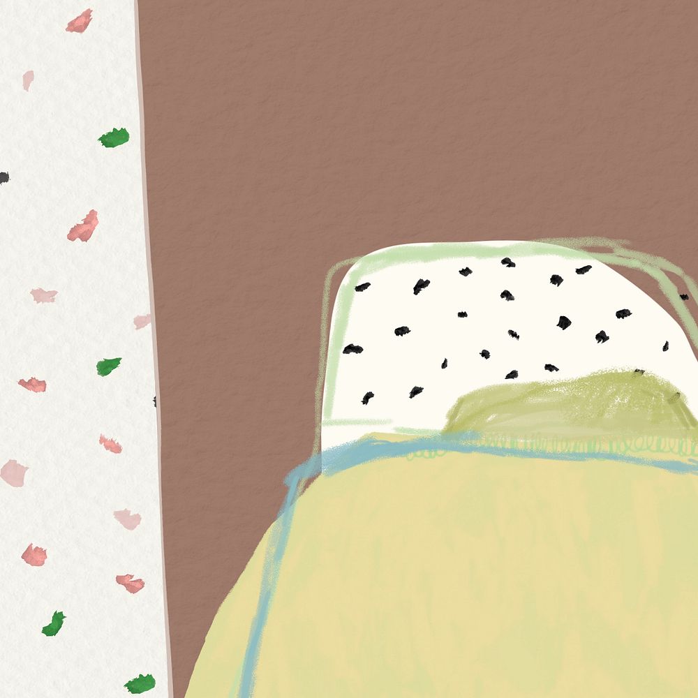 Bedroom hand drawn illustration, editable design