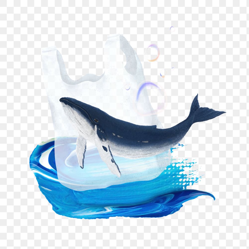 Ocean pollution sticker png illustration, editable element group