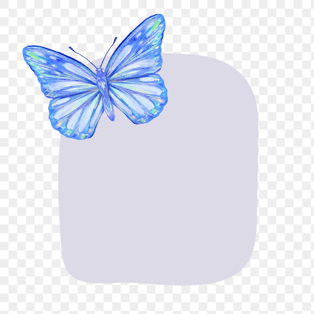 Aesthetic butterfly png badge sticker, editable design