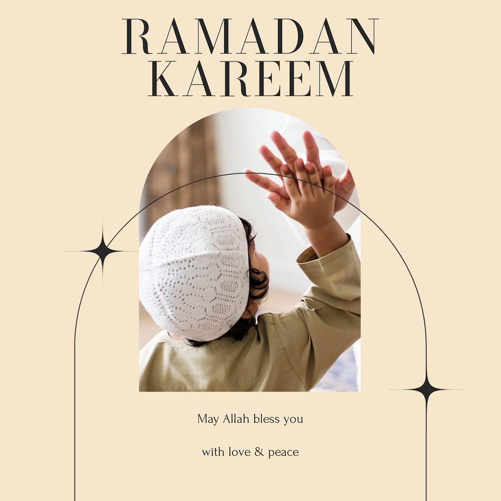 Ramadan Kareem Facebook post template, editable social media ad