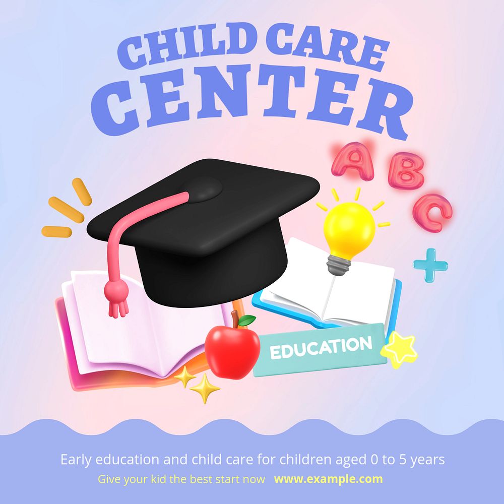 Child care center Instagram post template