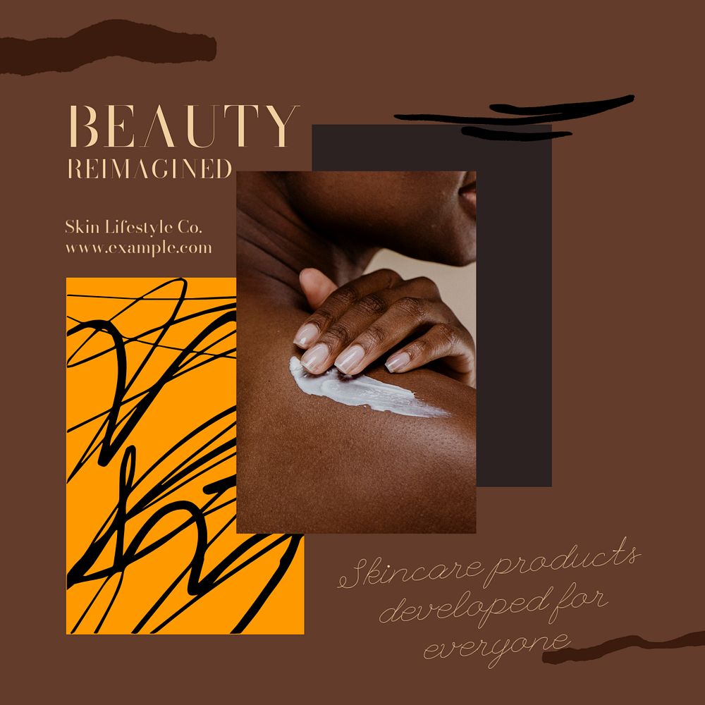 Diverse beauty Facebook post template, editable social media ad